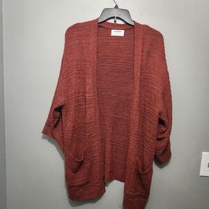 Old Navy Women's Rust Orange Open Front Cardigan Sweater Size M